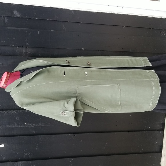 Pull and Bear Linen Blend Trench Coat - Picture 11 of 14